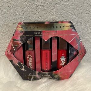 Fenty Beauty Glossy Posse VII Lip Gloss Trio - Deep Red, True Red, Bright Red